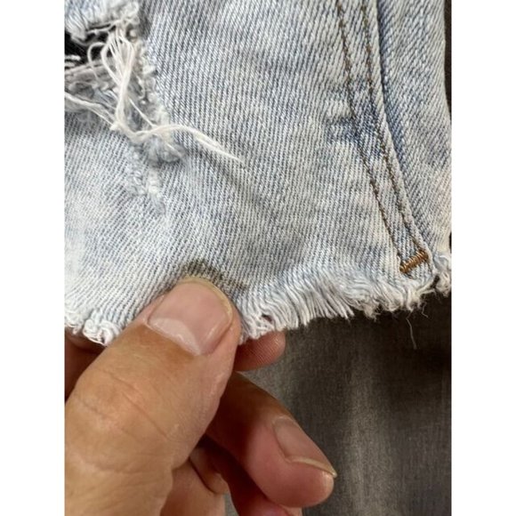 Old‎ Navy Boyfriend Shorts Womens Small Blue Cutoff Distressed Pocketed Ladies. - Picture 2 of 8